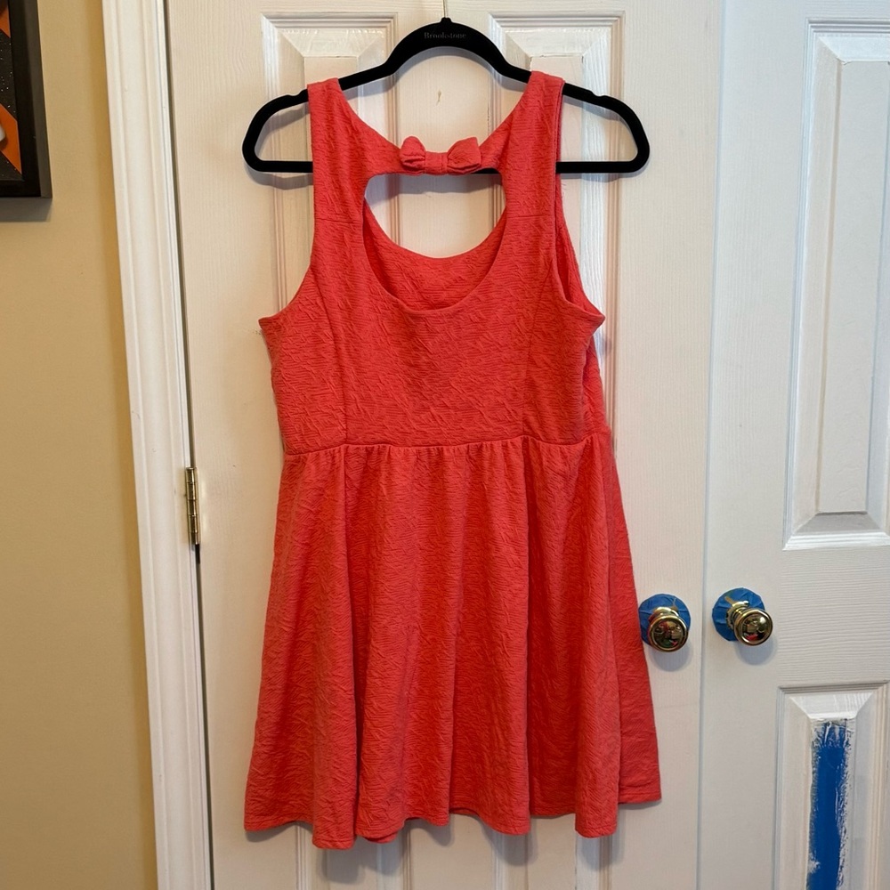 Coral Sleeveless Dress